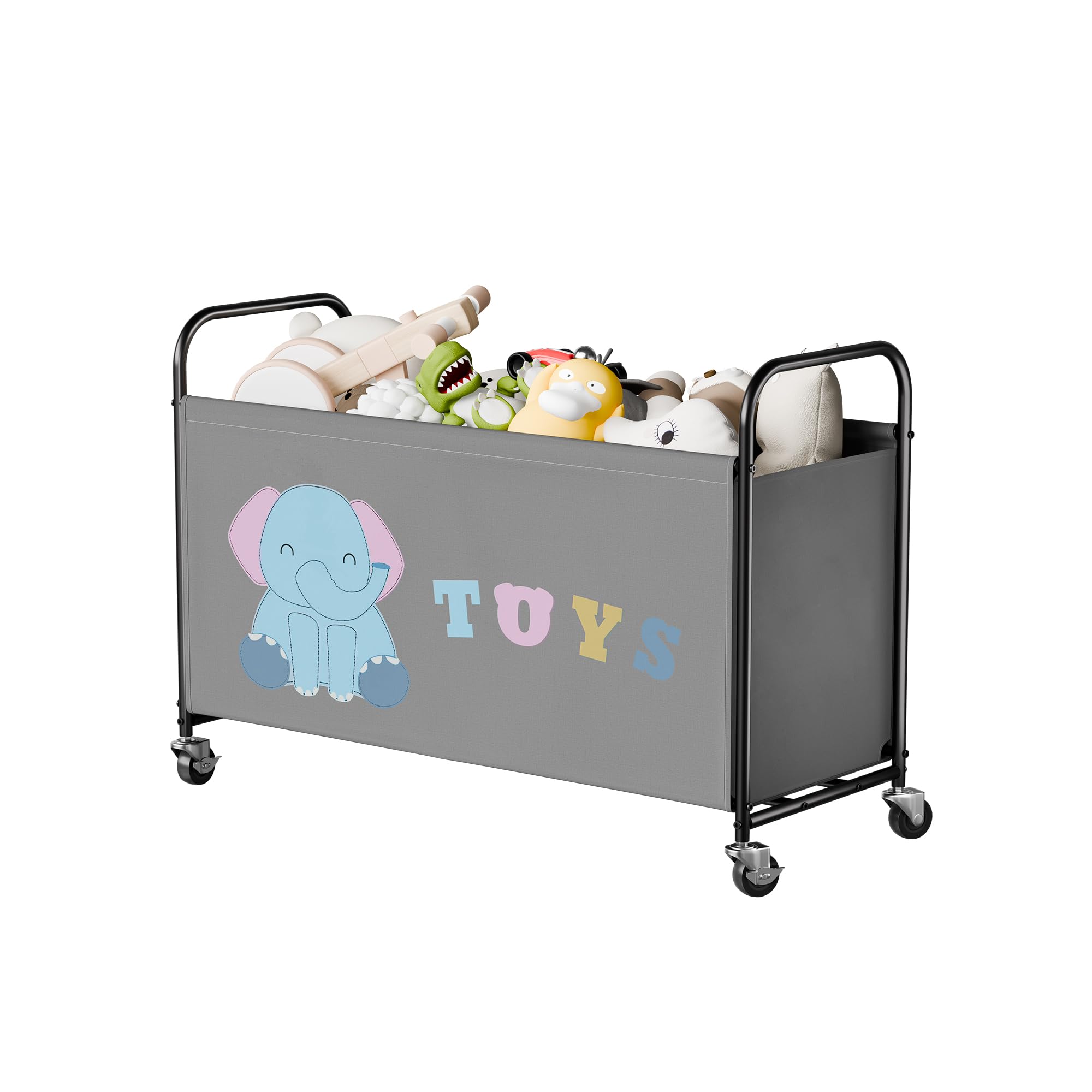 Box for Boys Girls, Extra Large Toy Chest Storage with Wheels, Metal Kids Toy Storage