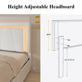 Queen Platform Bed with Storage Drawers and LED Lighting