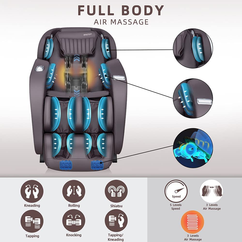 Massage Chair, Full Body Zero Gravity Recliner with AI Voice Control