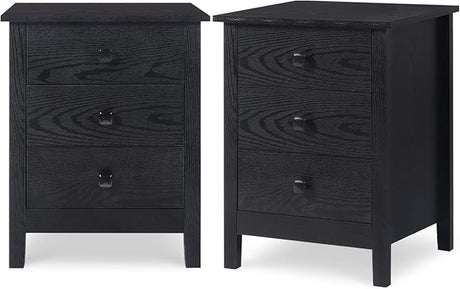 Nightstands for Bedroom - Set of 2 Wooden Night Stand, Bedside Table,