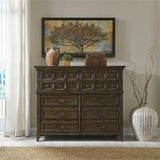 Furniture Paradise Valley 10 Drawer Chesser - Saddle Brown