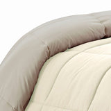 Beth Reversible Microfiber King Comforter, Squared Stitching
