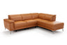 Valencia Pista Full Leather Right Chaise Sofa 112.5" | Italian Nappa Leather Modern Cloud