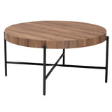 Baxton Studio Umar Coffee Table, One Size, Walnut Brown/Black