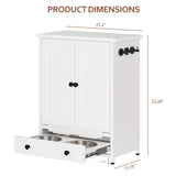 Metal Dog Feeding Station with Storage Cabinet & Elevated Bowls