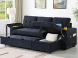 Modern Reversible Sleeper Sectional Sofa L-Shaped Pull Out Sleep Sofabed