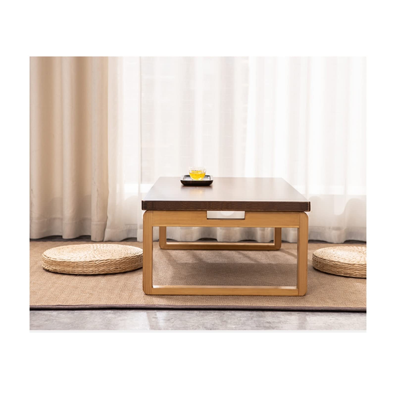 Bamboo Folding Coffee Table Floor Table for Tea & Coffee for Bed and Sofa Breakfast