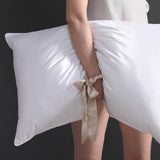 Luxury Goose Feather Down Pillow Queen Size Set of 2 Pack,100% Cotton Hotel Collection Bed Pillows for Sleeping,Soft Support Medium Firm Down Surrounded Pillows for Side Back Stomach Sleeper 20" x 30"