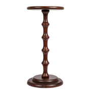 Ergo Pedestal Cocktail Side Table, Dark Chestnut
