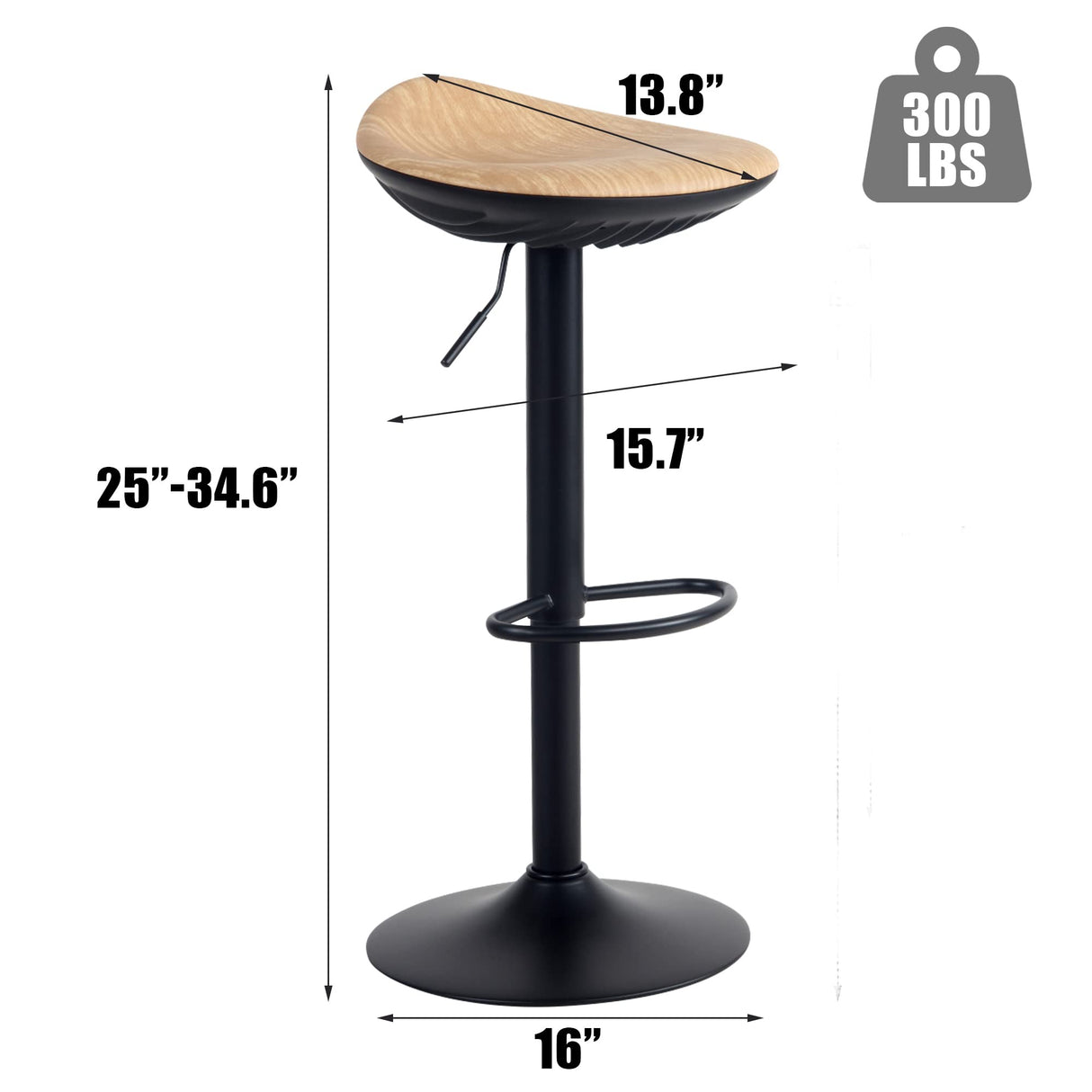 Bar Stools Set of 2 Seashell Counter Height Bar Stools Black Barstools