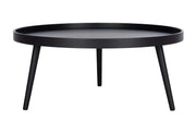 Home Fritz Black Tray Top Round Coffee Table