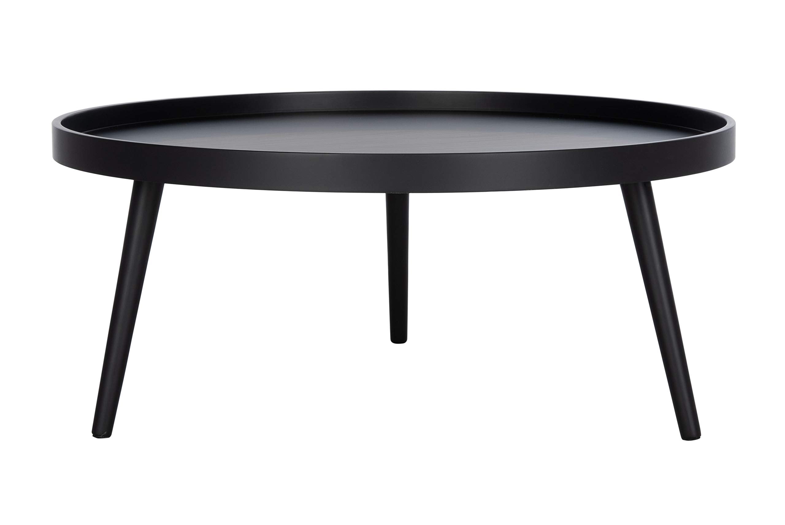 Home Fritz Black Tray Top Round Coffee Table