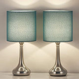 Table Modern Bedside Desk Lamp Set of 2, Small Nightstand Lamps for Bedroom,