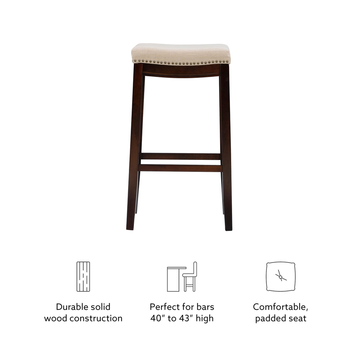 Harper Stool Fabric Top