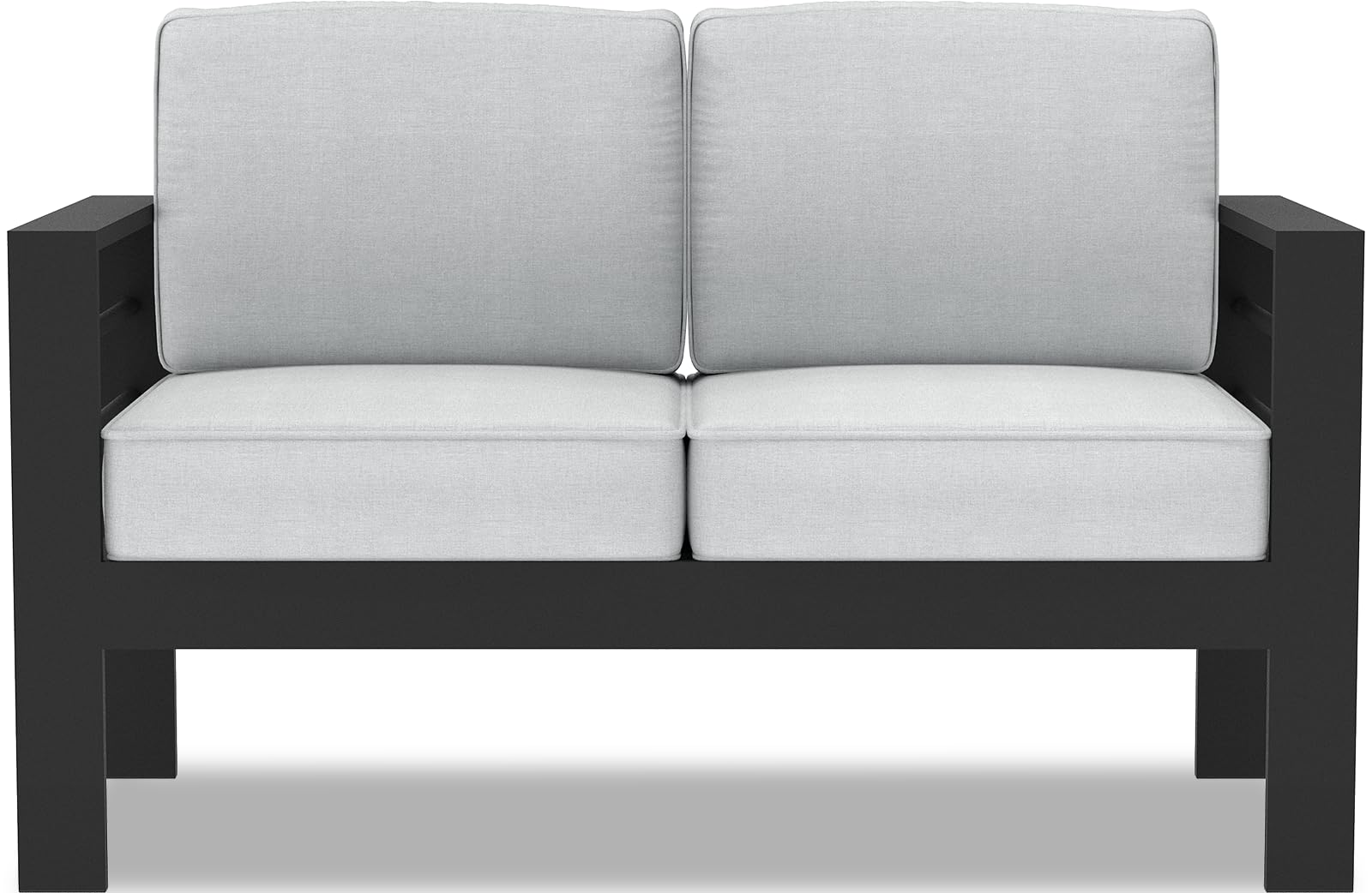 Aluminum Outdoor Patio Loveseat, 2 Seater Sofa Chair with Cushion