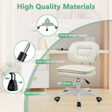 Small Rolling Stool with Backrest - Adjustable Height Vanity Chair