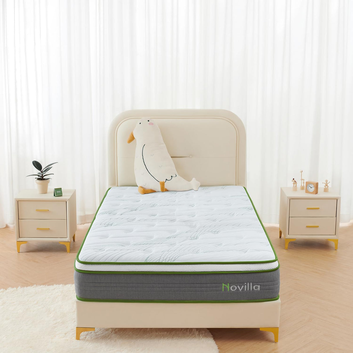 Twin Size Mattress, 10 Inch Hybrid Mattress in a Box with Individually Wrapped Pocket