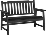 Outdoor Bench, 2-Person Garden Bench Load up to 800 Lbs, Outdoor Benches