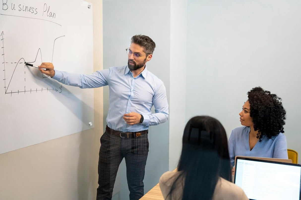 Glass Whiteboard Magnetic Dry Erase White Board 4'x 3' Framless White Surface