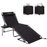 KingCamp Oversize Lounge Chair Outdoor Set of 2, Extra Large Padded Folding 5 Positions