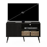 Claude Mid Century Style Stand With Wood Legs For TV Up To 55 Inches