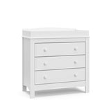 3 Drawer Chest with Changing Topper (White) – GREENGUARD Gold Certified, Baby