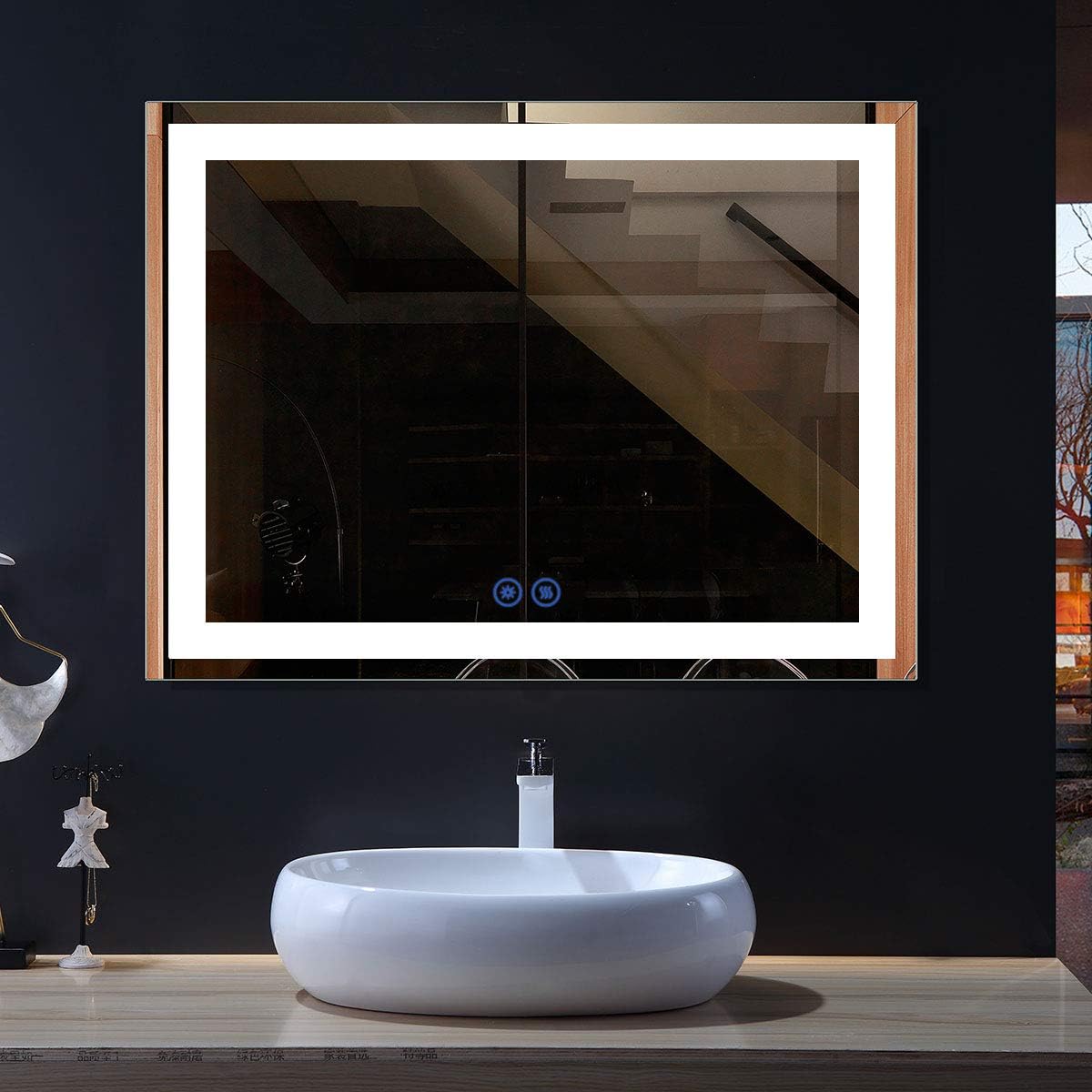 Bathroom Mirror with Lights, LED Bathroom Lighted Vanity Mirror