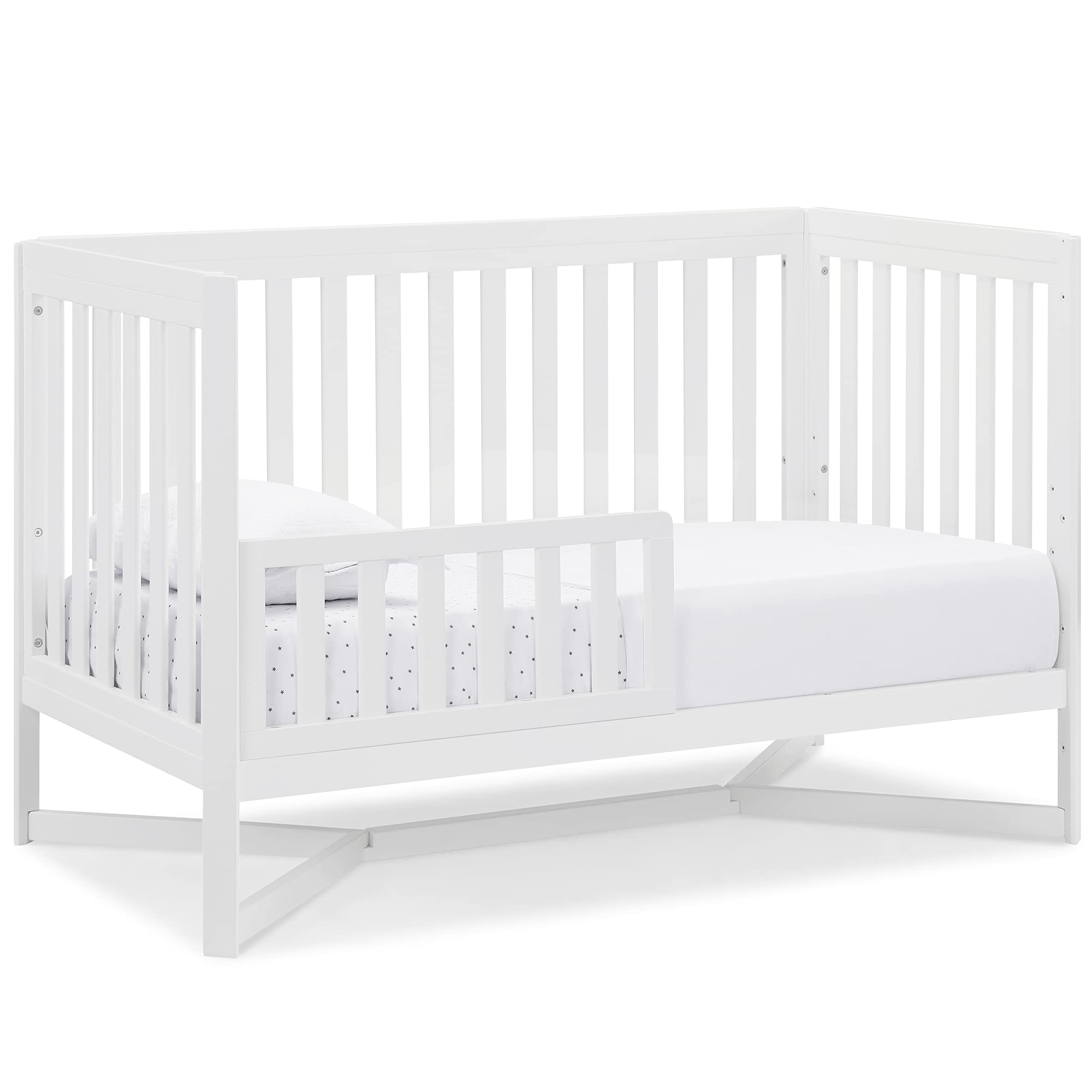 Delta Children Tribeca 4-in-1 Baby Convertible Crib, Bianca White