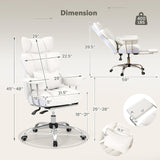 Big and Tall Executive Office Chair with Footrest and Lumbar Support