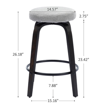 Swivel Bar Stools Set of 2 for Island Kitchen