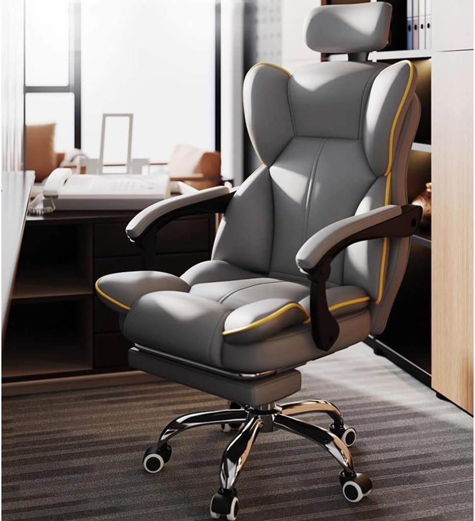 Home Computer Chairs, Ergonomic Office Chair, PU Leather Office Reclining Chair