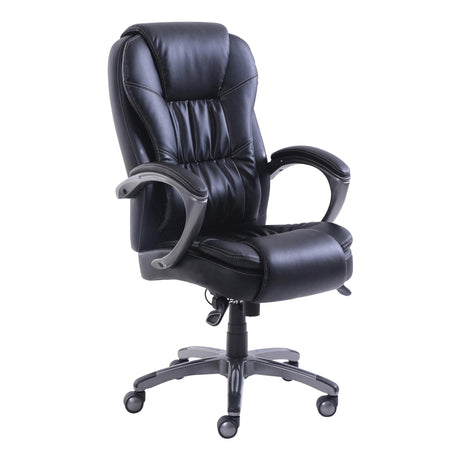 Active Massage Leather High-Back Chair, Black