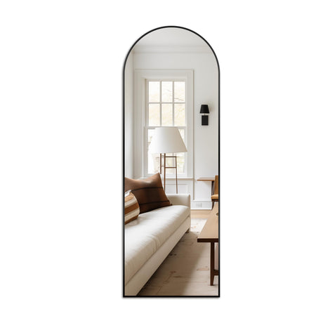 Delma Arched Mirror Full Length,Standing Mirror,Large Floor Mirror with Stand for Wall Entryway Door Bedroom Bathroom Living Room