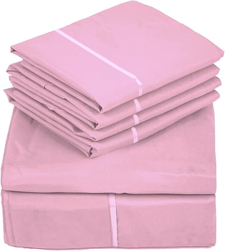 6 PC Rayon Bed Sheets Set, Vegan Sheets with Cooling Effect,