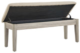 Parellen Upholstered Storage Dining Bench, Beige