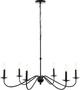 JYL7559C Wicklow 34.75" 6-Light Bohemian Farmhouse Iron LED Chandelier Modern