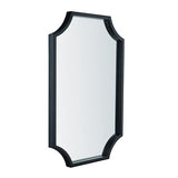 Brass Framed Vanity Mirror - Elegant 30" x 40" Scalloped Mirror Design - Luxurious Wall Bathroom Mirror for Safe