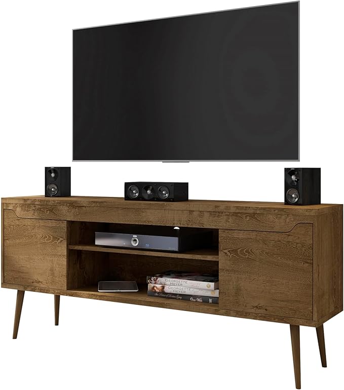 Mid Century Modern TV Stand for Televisions up to 60 Inches, Living Room Entertainment