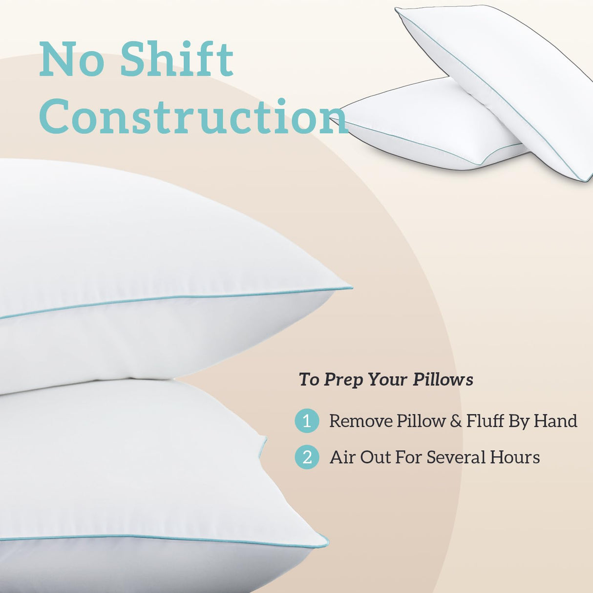 Down Feather Pillows King - 2 Pack Feather Bed Pillows for Sleeping King Size Pillow Set