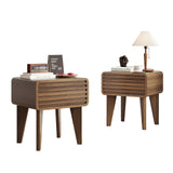 Nightstands Set of 2 Mid Century Modern Night Stand Wood Accent Bedside Table with Drawer Small Side Table