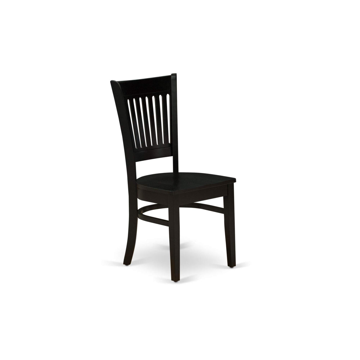 DUVA7-BLK-W Dudley 7 Piece Set Consist of a Rectangle Dinner Table and 6 Kitchen Dining Chairs