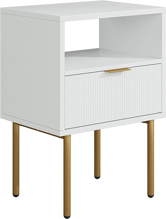 Nightstand,Mid-Century Modern Bedside Table with Storage Drawer