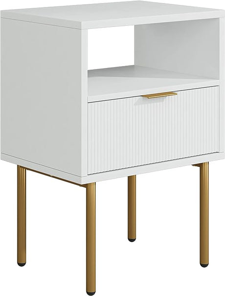 Nightstand,Mid-Century Modern Bedside Table with Storage Drawer