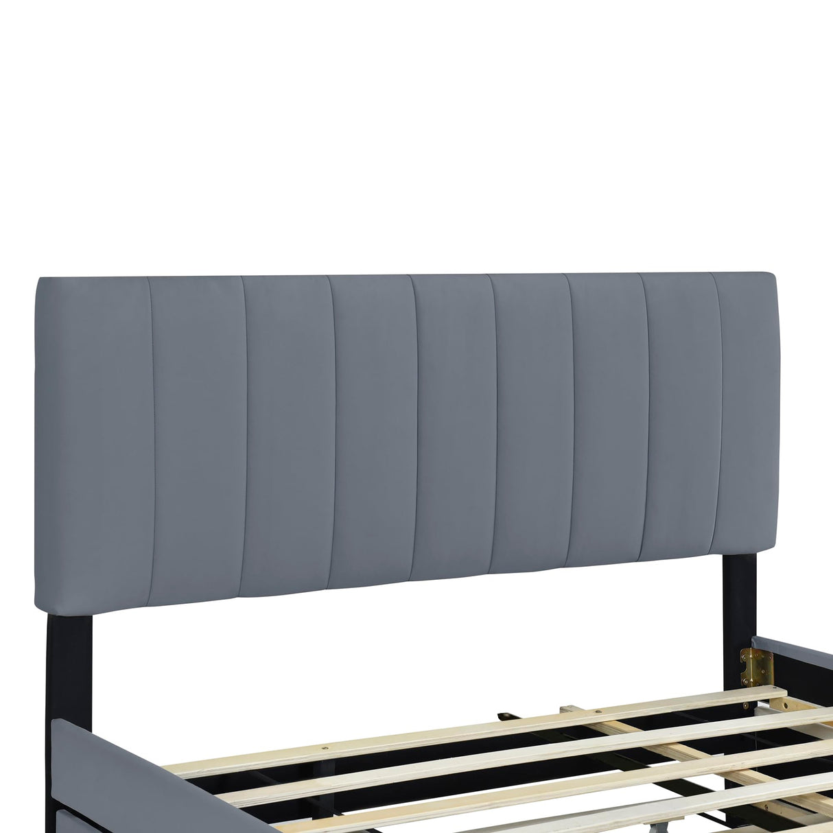 Size Upholstered Bed Frame with 2 Drawers & 1 Twin XL Trundle, Velvet Platform Storage