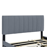 Size Upholstered Bed Frame with 2 Drawers & 1 Twin XL Trundle, Velvet Platform Storage