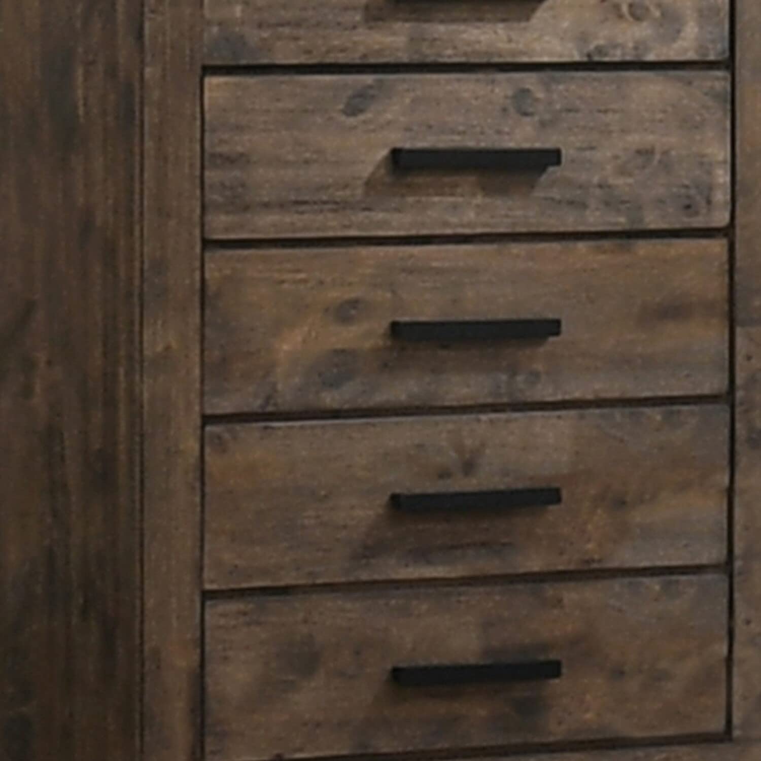 Storage Wooden Chest with 5 Drawers and Grain Details
