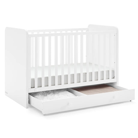 GAP babyGap Graham 4-in-1 Convertible Crib with Storage Drawer - Greenguard Gold Certified, Bianca White