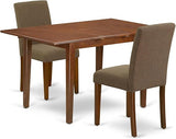 5-Piece Mahogany Dining Table Set with Butterfly Leaf