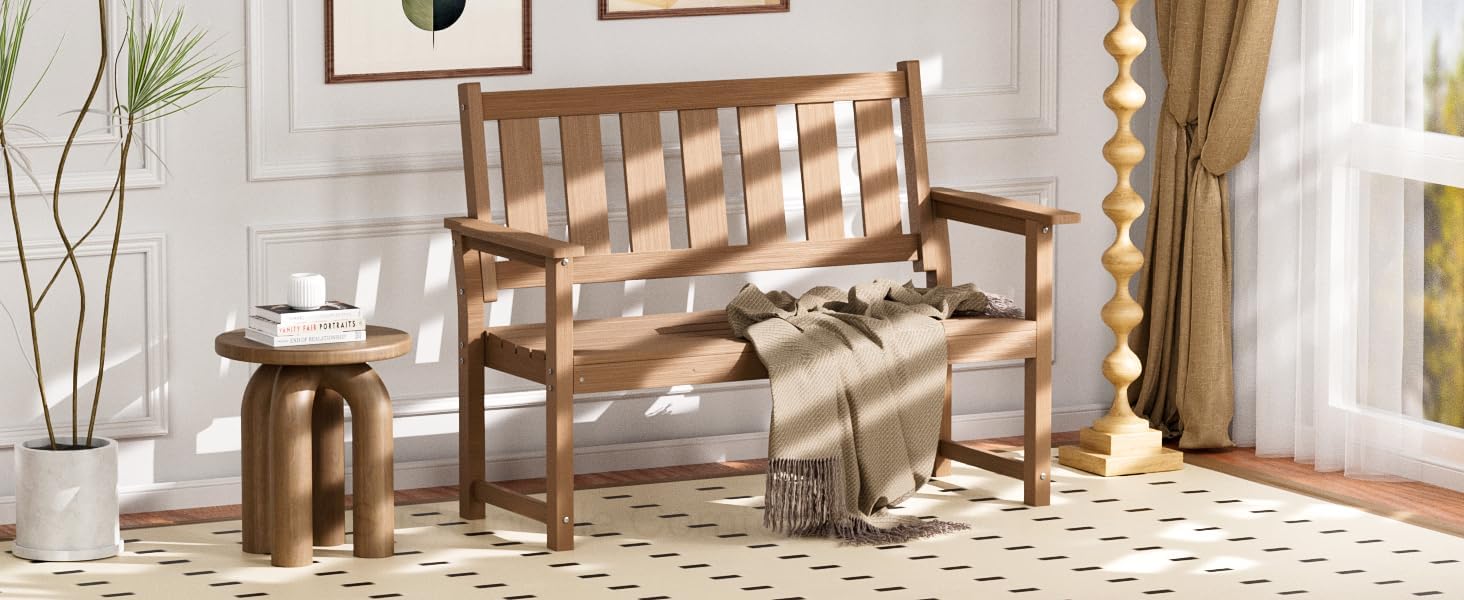 Memorial Bench – 50'' Weatherproof Durable Outdoor Bench