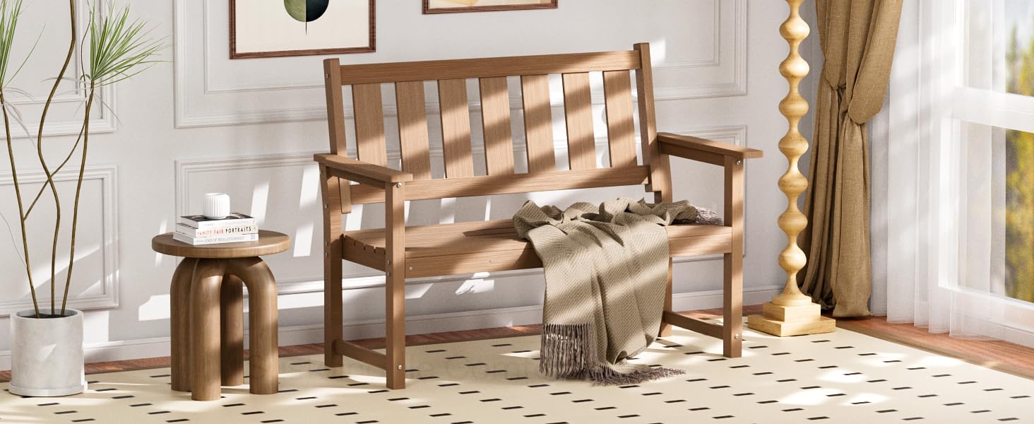 Memorial Bench – 50'' Weatherproof Durable Outdoor Bench